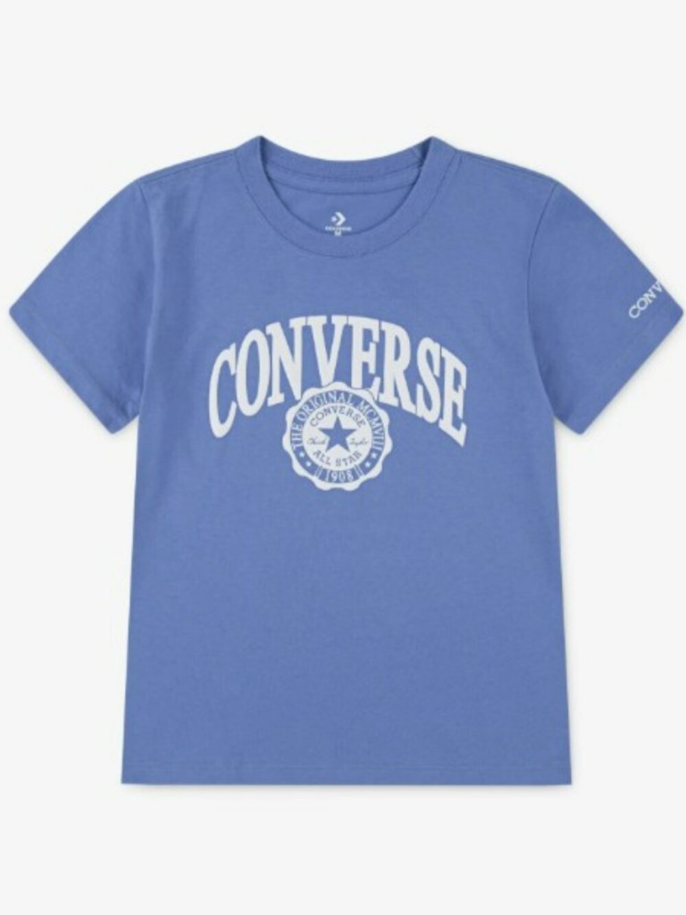 NWT. CONVERSE Original Girls Blue Logo T-shirt